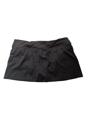 Lands' End Black Spandex Swim Skirt with Built-In Liner